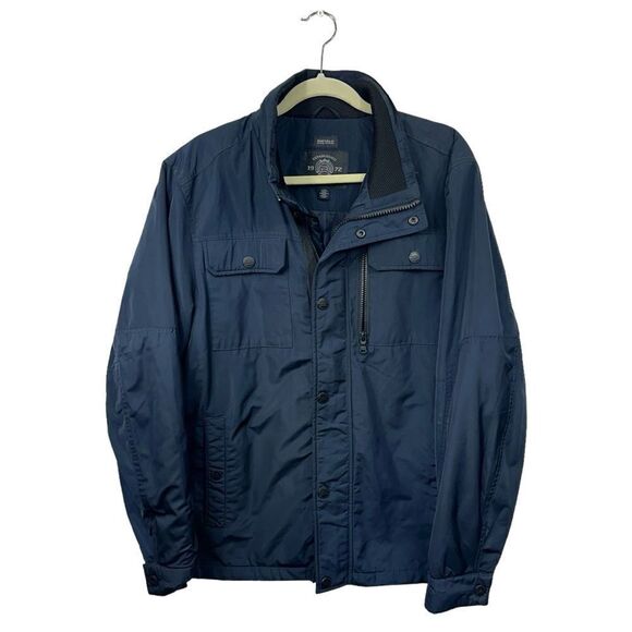 Buffalo by David Bitton Nylon Quilted Utility Jacket in Navy Blue, Large - Picture 2 of 13